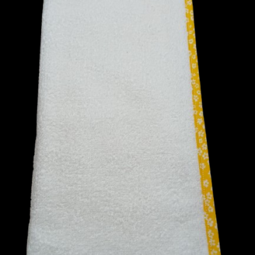 Yellow burpcloth with material edging only 