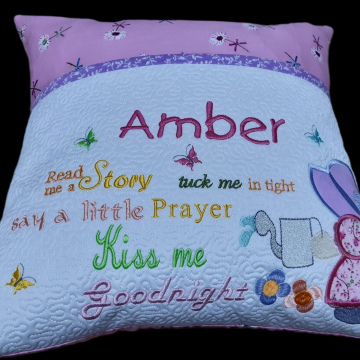 Flower girl reading pillow with pocket 