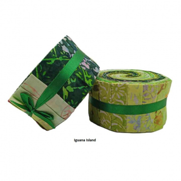 2,5" Iguana Island Batik Fabric rolls 
