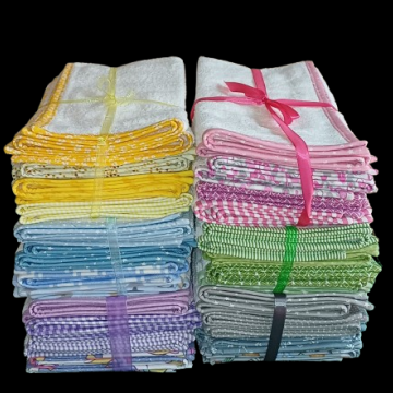 Burpcloths with material edgings only