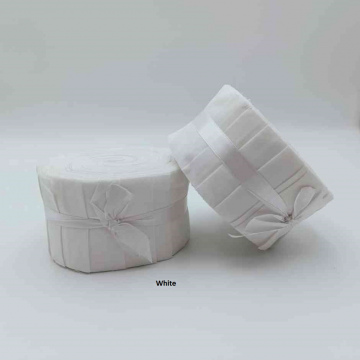 2,5" Ivory Batik Fabric rolls 